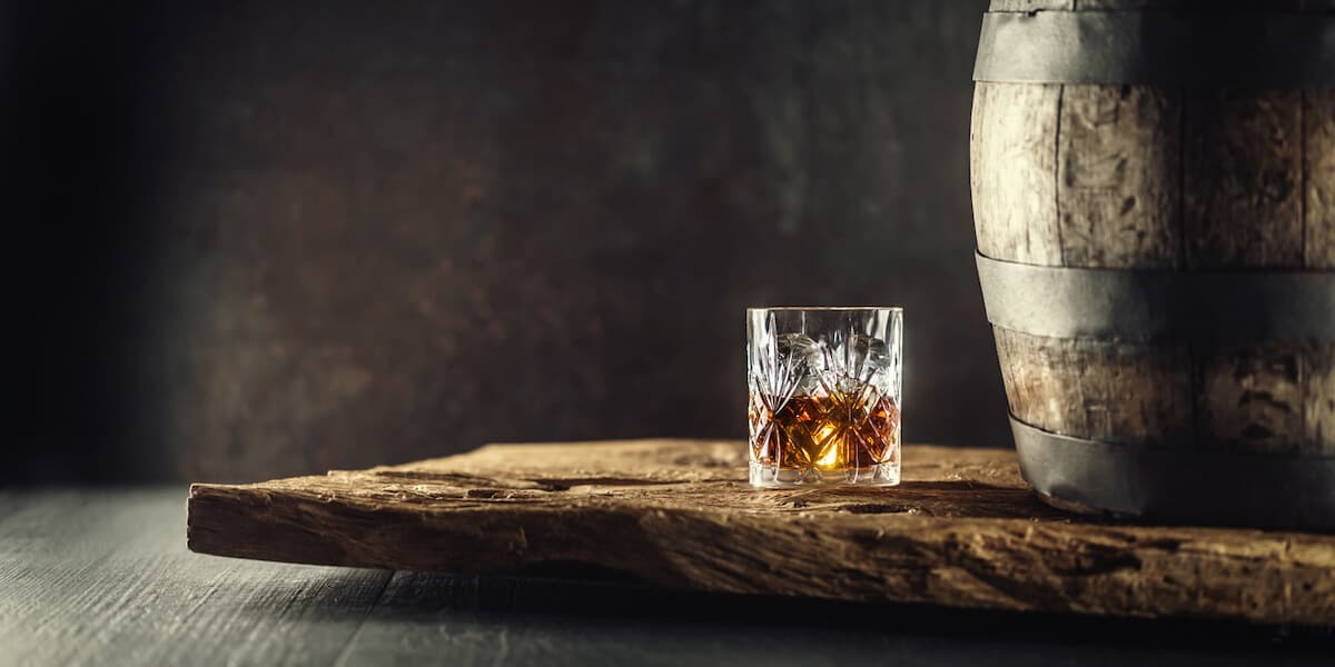 Glass of bourbon