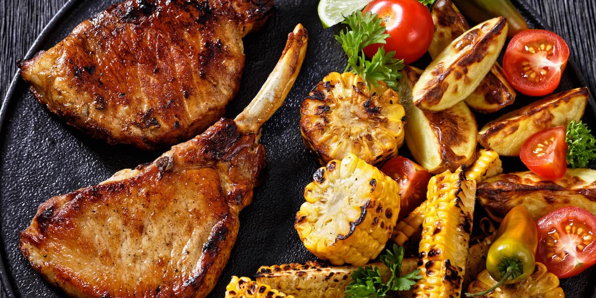 bbq tomahawk pork chop